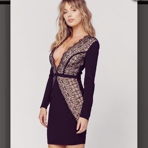 blue life brand: Black lace midi